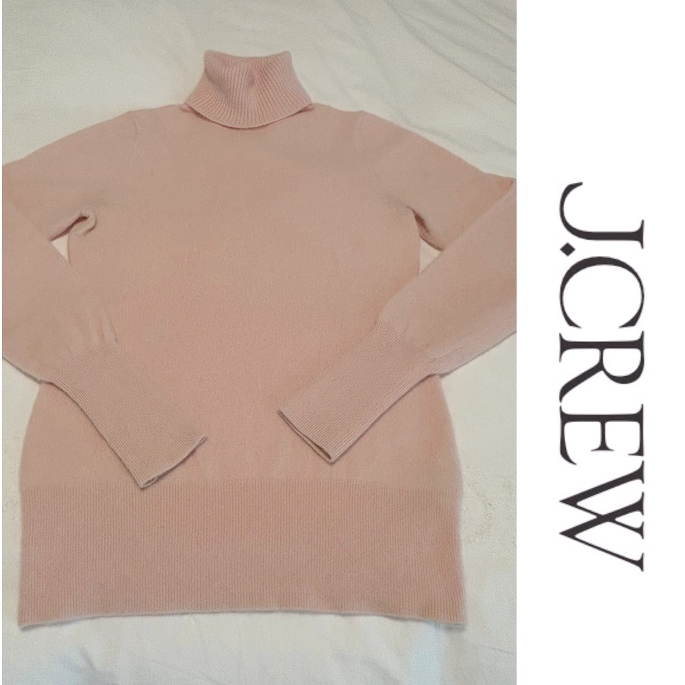 J Crew Collection Italian Cashmere Pink Turtleneck -M